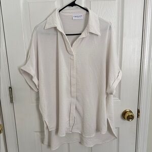Women's White Button-Down Shirt